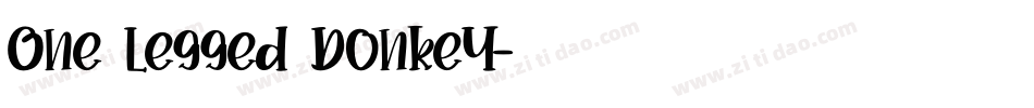 One Legged Donkey字体转换